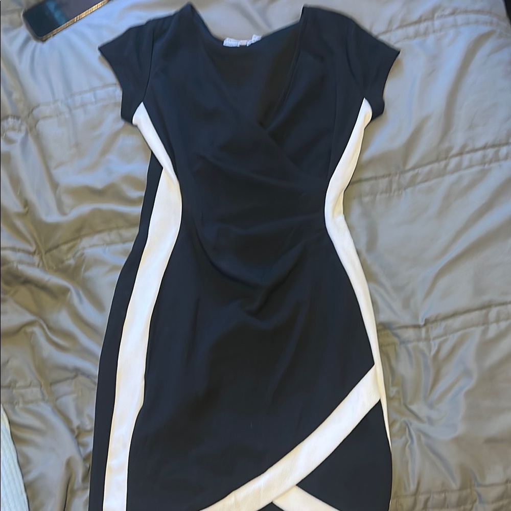 Elegant Black and White Dress